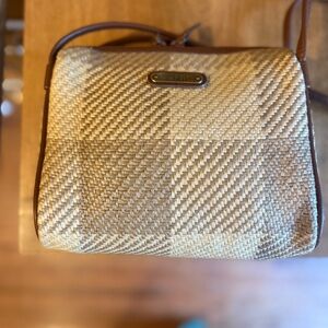 Esprit Vintage 90s Woven Tan Plaid Bag